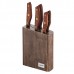 "Maestro" Набор ножей (6 предметов: деревянная колода, деревянные ручки)   MR-1416