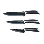 "LARA" Набор ножей: 3 предмета, черное керамическое покрытие "Black Ceramic"   LR05-29